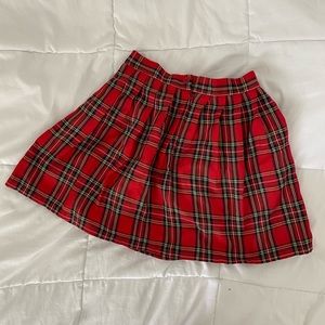 Red Plaid Skirt
